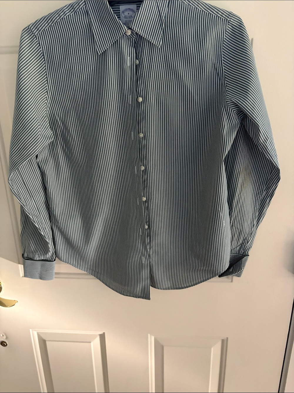 Brooks Brothers Blue and White Striped Dress Shirt